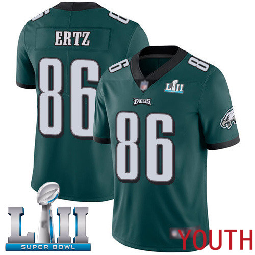 Youth Philadelphia Eagles #86 Zach Ertz Midnight Green Team Color Vapor Untouchable NFL Jersey Limited Player Super->youth nfl jersey->Youth Jersey